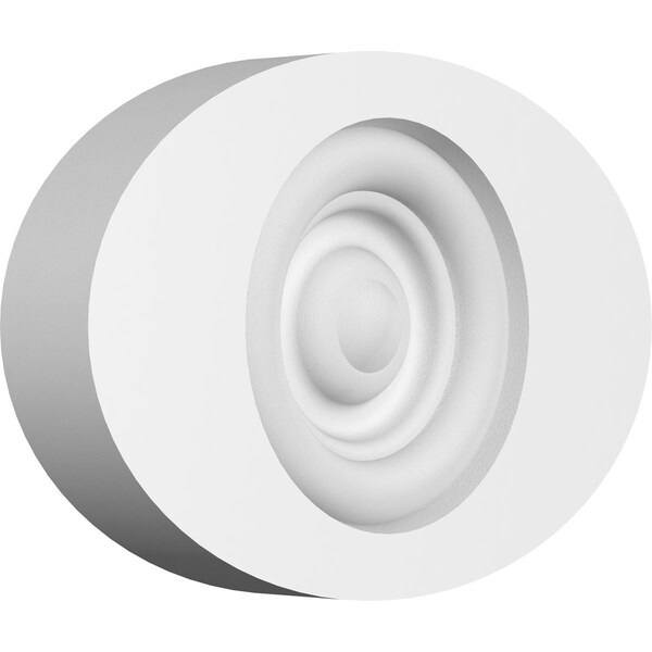 Ekena Millwork Standard Dalton Bullseye Rosette with Square Edge, 5"W x 3 1/4"H x 3/4"P ROSP050X033X075DAL02 - main